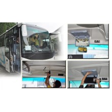Installing a roof-mount display in the bus