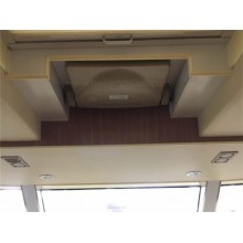 Motorized flip-down ceiling monitors for yachts and boats