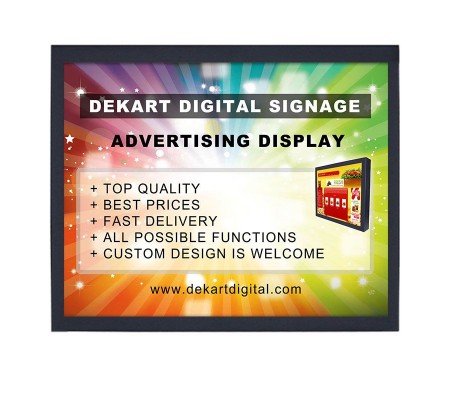 17 pouces Publicité lecteur ad LCD DIPANEL-1700-BLK